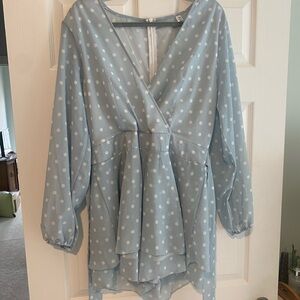 Blue Polka Dot Women's Jumpsuit